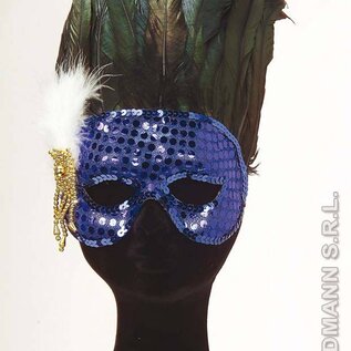 Carnavals-accessoires: Parijs pailetten masker, in diverse kleuren