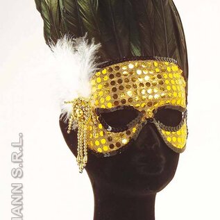 Carnavals-accessoires: Parijs pailetten masker, in diverse kleuren