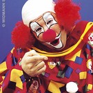 Carnavals-accessoires: Luxe kale kop clown met haar aan zijkant