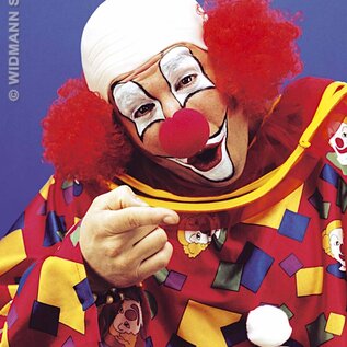 Carnavals-accessoires: Luxe kale kop clownmasker met haar aan zijkant