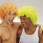 Carnavalskleding: Fluor maxi krulpruik