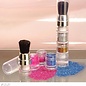 Carnavals make up: Glitterset met borstel pink