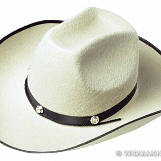Carnavalshoed: Cowboy hoed met knoppen, vilt