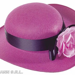 Carnavalsartikelen Koningin Beatrix hoedje met decoratie van vilt