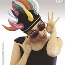 Carnavals-accessoires: Stoffen hoed met hoorntjes