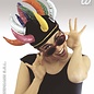 Carnavals-accessoires: Stoffen hoed met hoorntjes