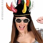 Carnavals-accessoires: Stoffen hoed met hoorntjes