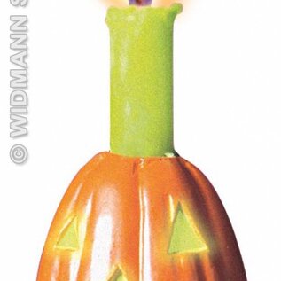 Themafeest Halloween: Set van halloweenkandelaar met 2 kaarsen