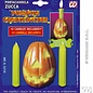 Themafeest Halloween: Set van halloweenkandelaar met 2 kaarsen