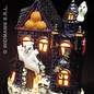 Themafeest Halloween: Theelicht glitter decoratie halloween, kasteel