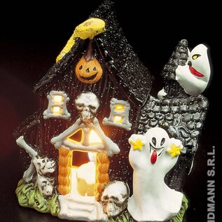 Themafeest Halloween: Theelicht glitter decoratie halloween, lantaarn