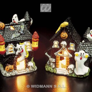 Themafeest Halloween: Theelicht glitter decoratie halloween, lantaarn