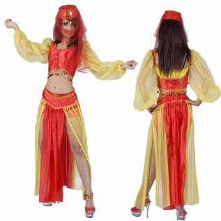Carnavalskostuum:Harem danseressen jurk van grote klasse