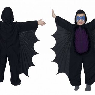Horror/halloween: Vleermuis kostuum voor kinderen