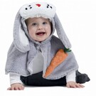 Feestkleding kinderen: Grijze Bunny-cape