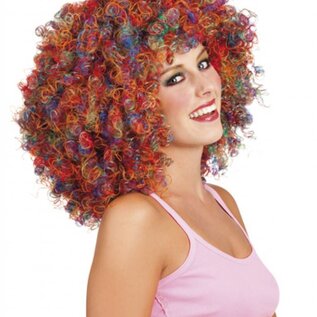 Partypruiken: Curley Vivian krulpruik