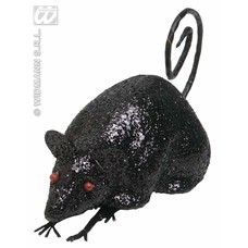 Halloweenaccessoires glitter muis 12cm