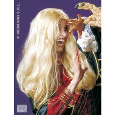 Halloweenaccessoires pruik heks Morgana blond