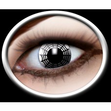 Halloweenaccessoires: Contactlens Spinnenweb