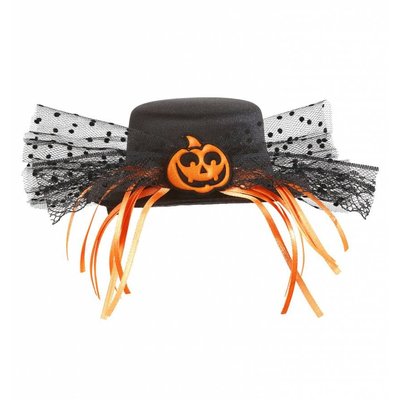 Halloweenaccessoires mini hoge hoed pompoen