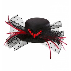 Halloweenaccessoires mini hoge hoed vleermuis