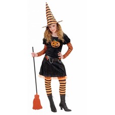 Halloweenkleding heks pompoen