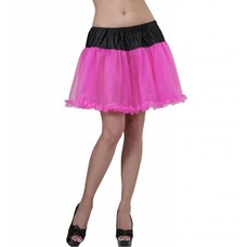 Halloweenaccessoires petticoat zwart met roze tule