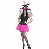 Zwart roze tule heksen petticoats voor Halloween