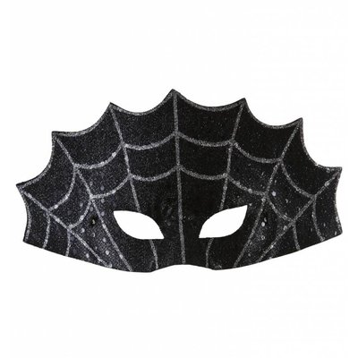 Halloweenaccessoires oogmasker spinneweb