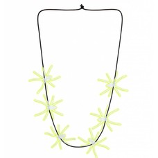 Halloweenaccessoires ketting spinnen lichtgevend in donker 60cm