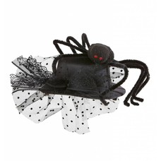 Halloweenaccessoires mini hoge hoed met spin