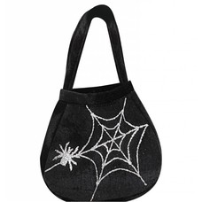 Halloweenaccessoires: Heksen handtas met spinnen