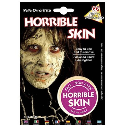 Grimeer make-up voor een verschrikkelijke halloween huid