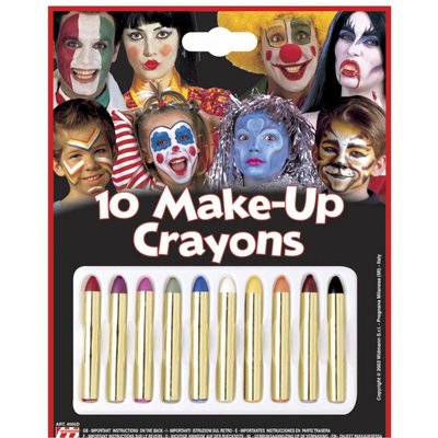 Halloweenaccessoires 10 make-up stiften