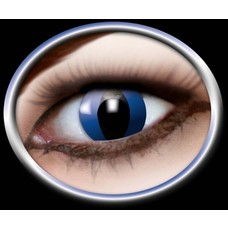 Halloweenaccessoires: Contactlens Cat-eye blue