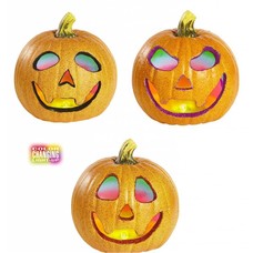 Halloweenaccessoires glitter pompoen 20cm