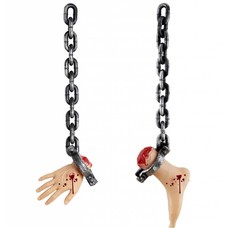 Halloweenaccessoires ketting afgesneden lichaamsdelen