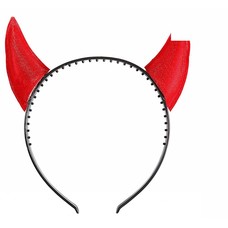 Halloweenaccessoires spiegelende duivelshoorn rood