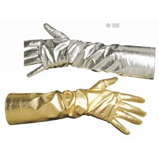 Halloweenaccessoires handschoenen dame goud of zilver