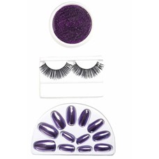 Halloweenaccessoires make-up set paars