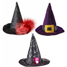 Halloweenaccessoires mini heksenhoed