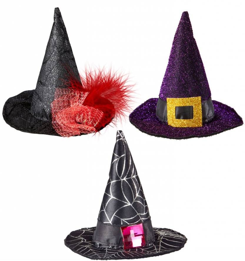 vloeistof lavendel Duur Halloweenaccessoires mini heksenhoedje als decoratie