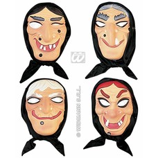 Halloweenaccessoires plastic maskerheks met doek