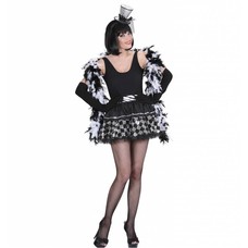 Halloweenkostuum tutu pailletten zwart/zilver