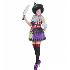 Halloweenkleding kwaadaardige clown dame