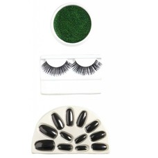 Halloweenaccessoires make-up set groen