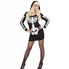 Halloweenkleding glamour skeletten vrouw