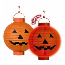 Halloweenaccessoires lampion pompoen 20cm