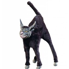 Halloweenaccessoires: Buigbare zwarte kat 28 cm