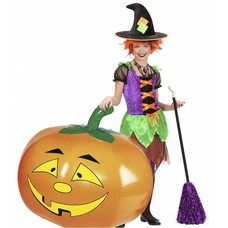 Halloweenaccessoires: Opblaas pompoen 110 cm